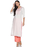Single Kurti Pink & Cream