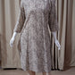 Straight Cotton Kurti - Animal Print - Cream colour - Round Neck