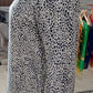 Straight Cotton Kurti - Animal Print - Cream colour - Round Neck